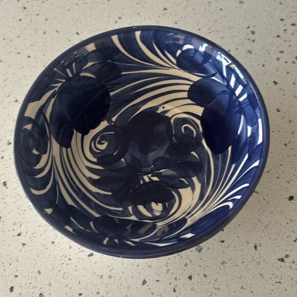 Talavera Set of Two Blue and White Ceramic Bowls Hand-Painted Made in Mexico New - Picture 6 of 8